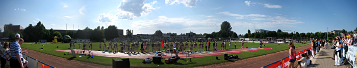 Die American Football - Mannschaft Blue Devils; Bild grüßerklickbar